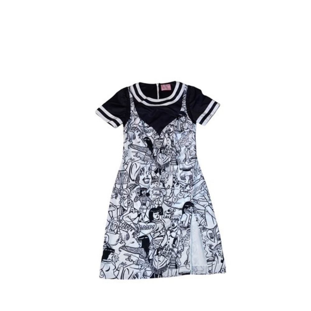 RACHEL ANTONOFF Dress Betty & Veronica Comic Print Dress Black&White Sz 4